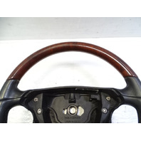 06 Mercedes R230 SL500 steering wheel, leather/wood, black