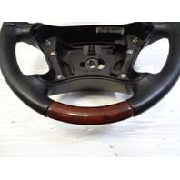 06 Mercedes R230 SL500 steering wheel, leather/wood, black
