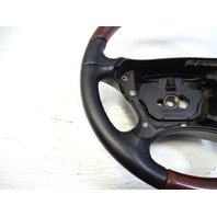06 Mercedes R230 SL500 steering wheel, leather/wood, black