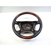 06 Mercedes R230 SL500 steering wheel, leather/wood, black