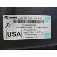 02 Mercedes W463 G500 door panel, left front 4637203900 designo maron brown