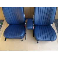 84 Mercedes R107 380SL seat set, front blue
