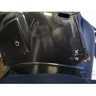 84 Mercedes R107 380SL seats, rear, blue w/seat belts