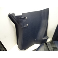84 Mercedes R107 380SL seats, rear, blue w/seat belts