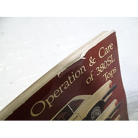 84 Mercedes R107 380SL operation & care tops manual 380SL