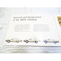 84 Mercedes R107 380SL operation & care tops manual 380SL