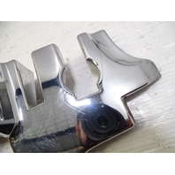84 Mercedes R107 380SL trim, B pillar cover, left chrome 1076930335
