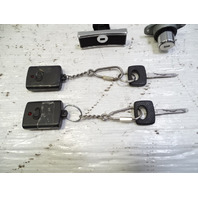 84 Mercedes R107 380SL lock set, with key, door handles, trunk lid, glove box