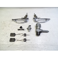 84 Mercedes R107 380SL lock set, with key, door handles, trunk lid, glove box