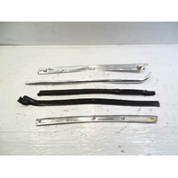 84 Mercedes R107 380SL trim set, exterior, windshield side pillar, right, chrome RH
