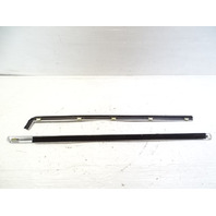 84 Mercedes R107 380SL trim, door chrome trim w/ window scraper seal, left