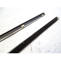 84 Mercedes R107 380SL trim, door chrome trim w/ window scraper seal, left