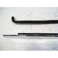 84 Mercedes R107 380SL trim, door chrome trim w/ window scraper seal, left