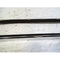 84 Mercedes R107 380SL trim, door chrome trim w/ window scraper seal, left