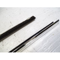 84 Mercedes R107 380SL trim, door chrome trim w/ window scraper seal, left
