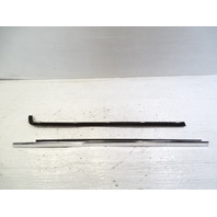 84 Mercedes R107 380SL trim, door chrome trim w/ window scraper seal, left