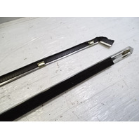 84 Mercedes R107 380SL trim, door chrome trim w/ window scraper seal, right