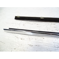 84 Mercedes R107 380SL trim, door chrome trim w/ window scraper seal, right