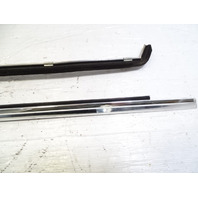 84 Mercedes R107 380SL trim, door chrome trim w/ window scraper seal, right