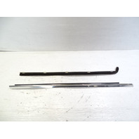 84 Mercedes R107 380SL trim, door chrome trim w/ window scraper seal, right