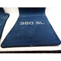 84 Mercedes R107 380SL floor mats covers blue