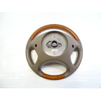 08 Mercedes R230 SL550 steering wheel, leather/wood, beige 2304600703