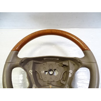 08 Mercedes R230 SL550 steering wheel, leather/wood, beige 2304600703