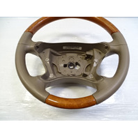 08 Mercedes R230 SL550 steering wheel, leather/wood, beige 2304600703
