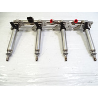 13 Mercedes X166 GL450 fuel rail w/ injectors, set of 4, right 2780703495 2780700687