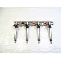 13 Mercedes X166 GL450 fuel rail w/ injectors, set of 4, right 2780703495 2780700687