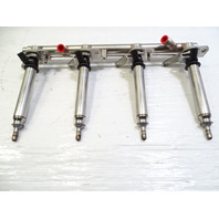 13 Mercedes X166 GL450 fuel rail w/ injectors, set of 4, left 2780703395 2780700687