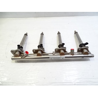 13 Mercedes X166 GL450 fuel rail w/ injectors, set of 4, left 2780703395 2780700687