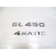13 Mercedes X166 GL450 emblem set, on trunk lid GL450 4Matic