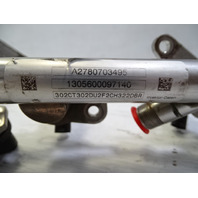 13 Mercedes X166 GL450 fuel rail w/ injectors, set of 4, right 2780703495 2780700687