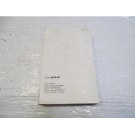 11 Lexus LS460 owners manual 01999-50B80