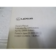 11 Lexus LS460 owners manual 01999-50B80