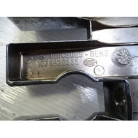 85 Mercedes R107 380SL trim, B pillar cover, left chrome 1076930335