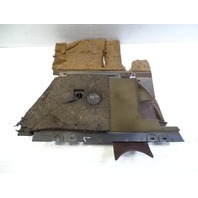 85 Mercedes R107 380SL trim, interior, lower dash kick panel, left, brown 1078303545