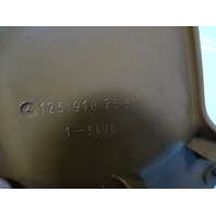 79 Mercedes W123 300CD trim, seat belt buckle cover panel, right, 1239182530 palomino Coupe