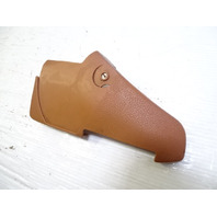 79 Mercedes W123 300CD trim, seat belt buckle cover panel, left, 1239182830 palomino Coupe