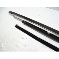 79 Mercedes W123 300CD trim, door chrome trim w/ window scraper seal, left Coupe