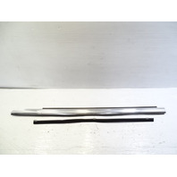79 Mercedes W123 300CD trim, door chrome trim w/ window scraper seal, left Coupe