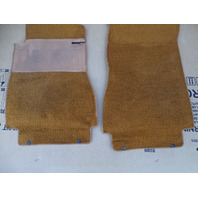 79 Mercedes W123 300CD interior floor mats carpet, front palomino 1236840129 1236841829 Coupe