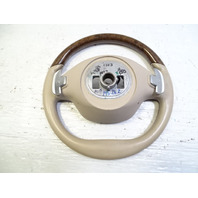 14 Mercedes W222 S550 steering wheel, beige/walnut wood 2224605003
