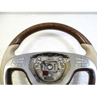 14 Mercedes W222 S550 steering wheel, beige/walnut wood 2224605003