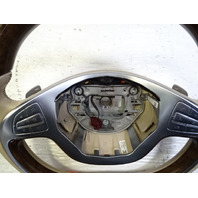 14 Mercedes W222 S550 steering wheel, beige/walnut wood 2224605003