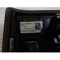 14 Mercedes W222 S550 trim, dash wood bezel, burred valnut veneer, 2226801071