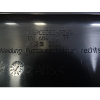 Mercedes R170 SLK320 trim, lower foot well cover panel right, 1706840277 black