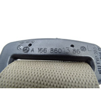 Mercedes X166 GL450 seat belt, left rear 2nd row, beige, 1668601386