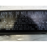 Mercedes W209 CLK55 tire jack, 2035830415